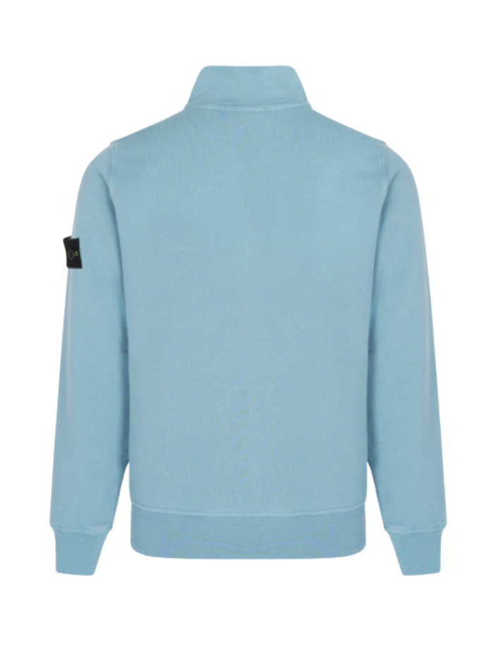 STONE ISLAND KIDS Boys Half-zip Sweatshirt Dust Blue - MAISONDEFASHION.COM