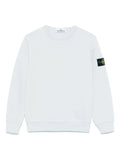 STONE ISLAND KIDS Boys Logo-Patch Crewneck Sweatshirt Light Blue - MAISONDEFASHION.COM