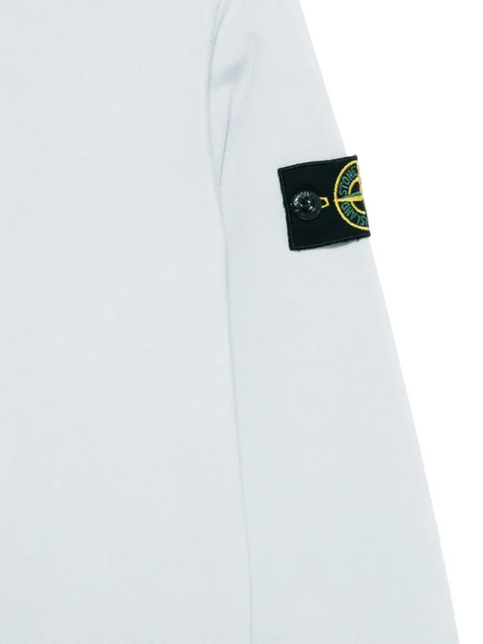 STONE ISLAND KIDS Boys Logo-Patch Crewneck Sweatshirt Light Blue - MAISONDEFASHION.COM