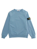 STONE ISLAND KIDS Boys Logo Patch Sweatshirt Dust Blue - MAISONDEFASHION.COM
