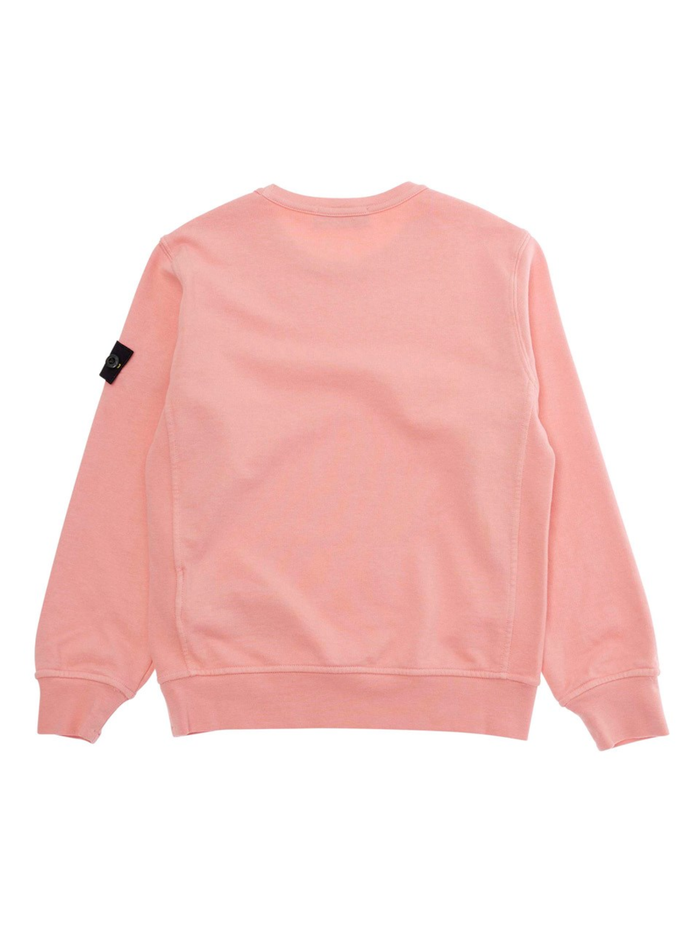 STONE ISLAND KIDS Boys Logo Patch Sweatshirt Pink - MAISONDEFASHION.COM