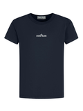 STONE ISLAND KIDS Boys Logo-print T-shirt Navy