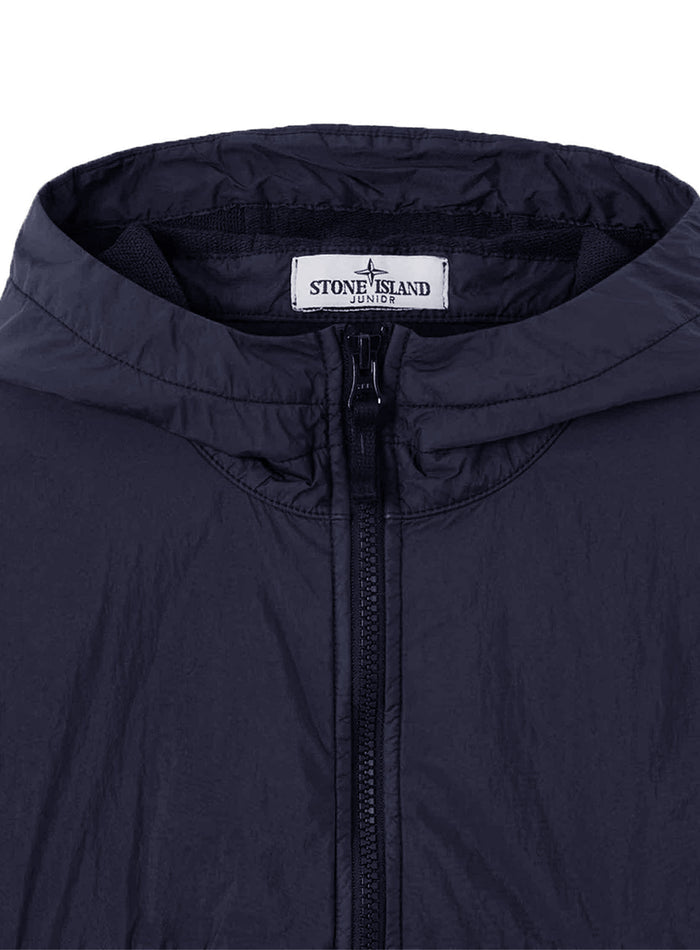 STONE ISLAND KIDS Boys Padded Wind-resistant Jacket Navy Blue - MAISONDEFASHION.COM