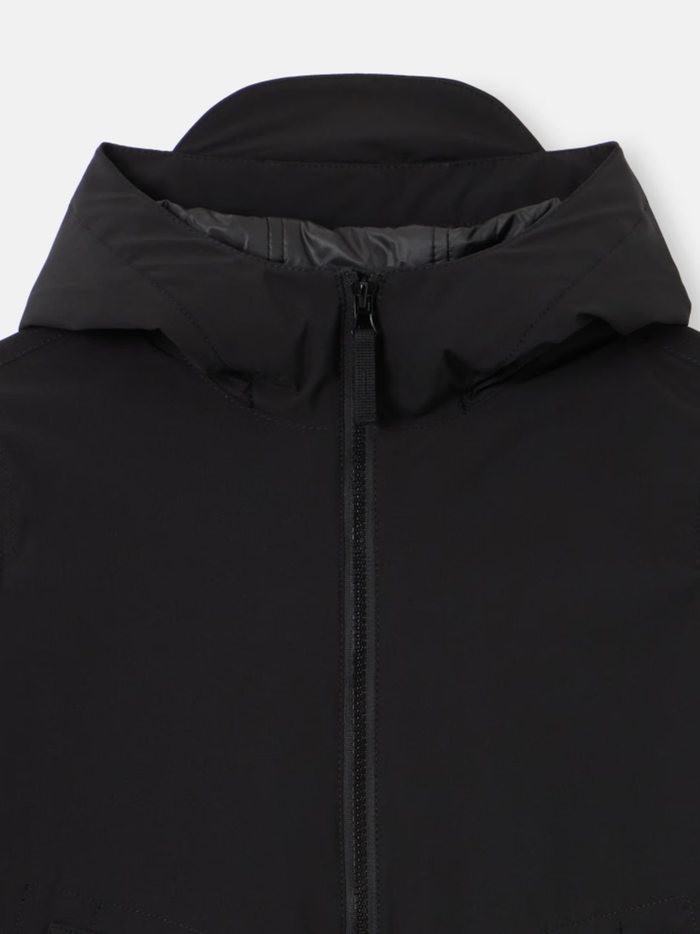 STONE ISLAND KIDS Boys Primaloft® Hooded Parka Jacket Black - MAISONDEFASHION.COM