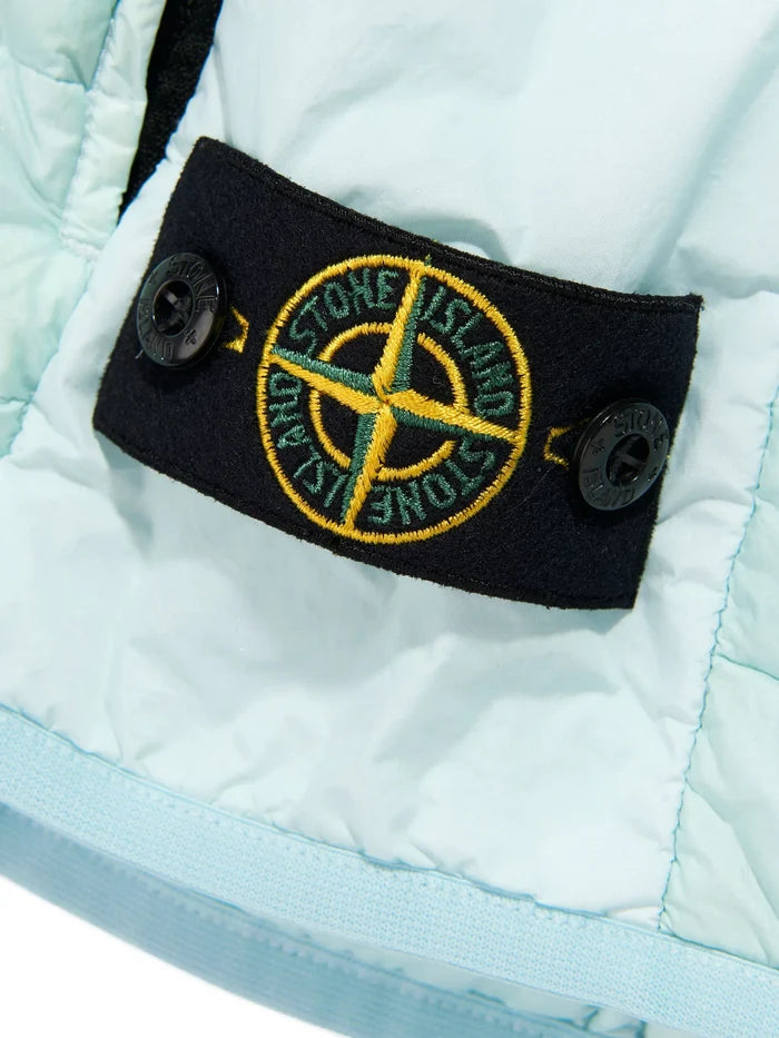 STONE ISLAND KIDS Boys Quilted Down Gilet Blue - MAISONDEFASHION.COM
