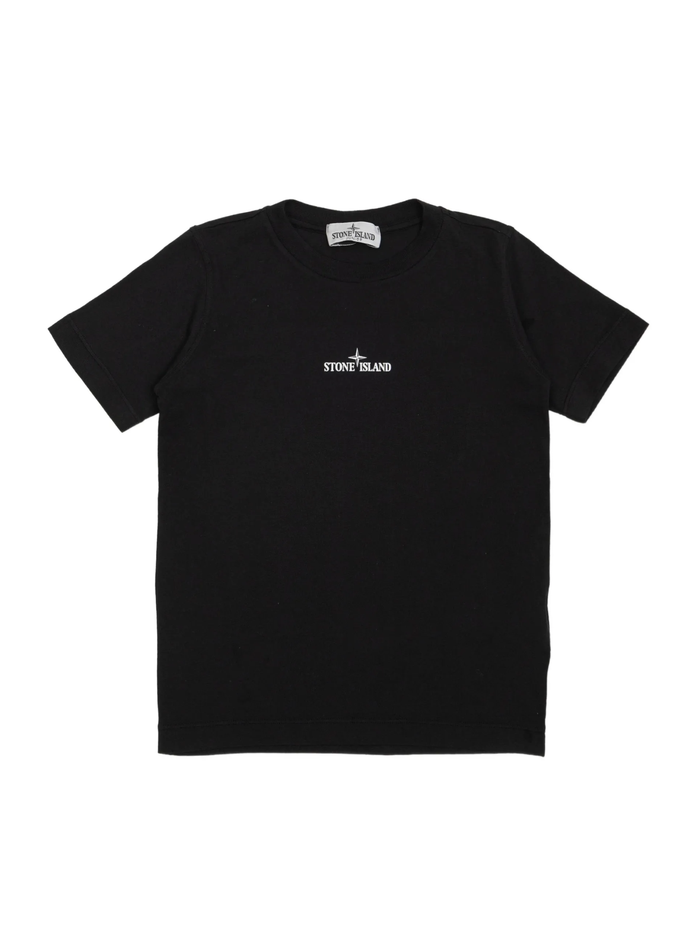 STONE ISLAND KIDS Boys Scribble Compass Print T-shirt Black - MAISONDEFASHION.COM