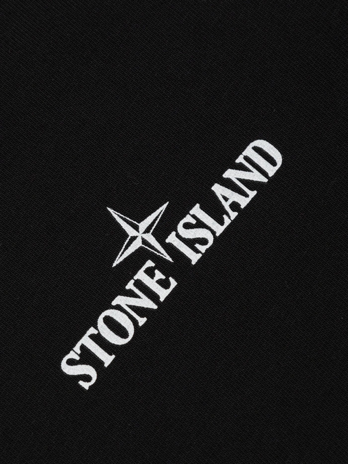 STONE ISLAND KIDS Boys Scribble Compass Print T-shirt Black - MAISONDEFASHION.COM