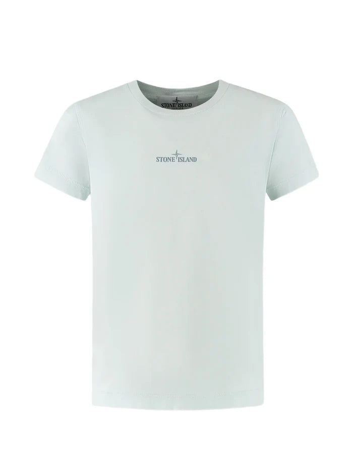 STONE ISLAND KIDS Boys Scribble Compass Print T-shirt Light Blue - MAISONDEFASHION.COM