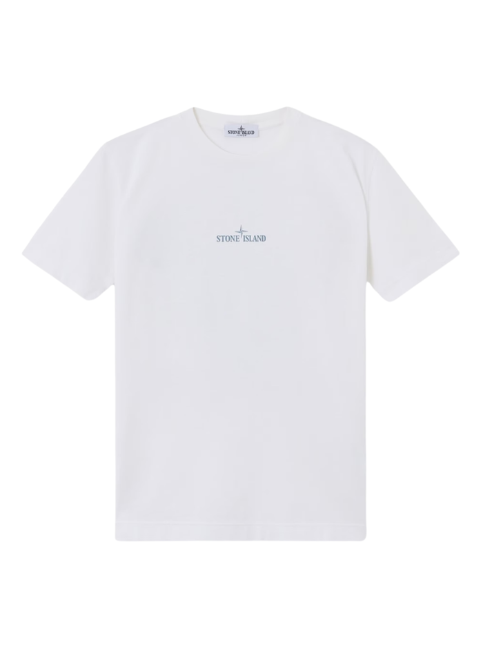 STONE ISLAND KIDS Boys Scribble Compass Print T-shirt White - MAISONDEFASHION.COM