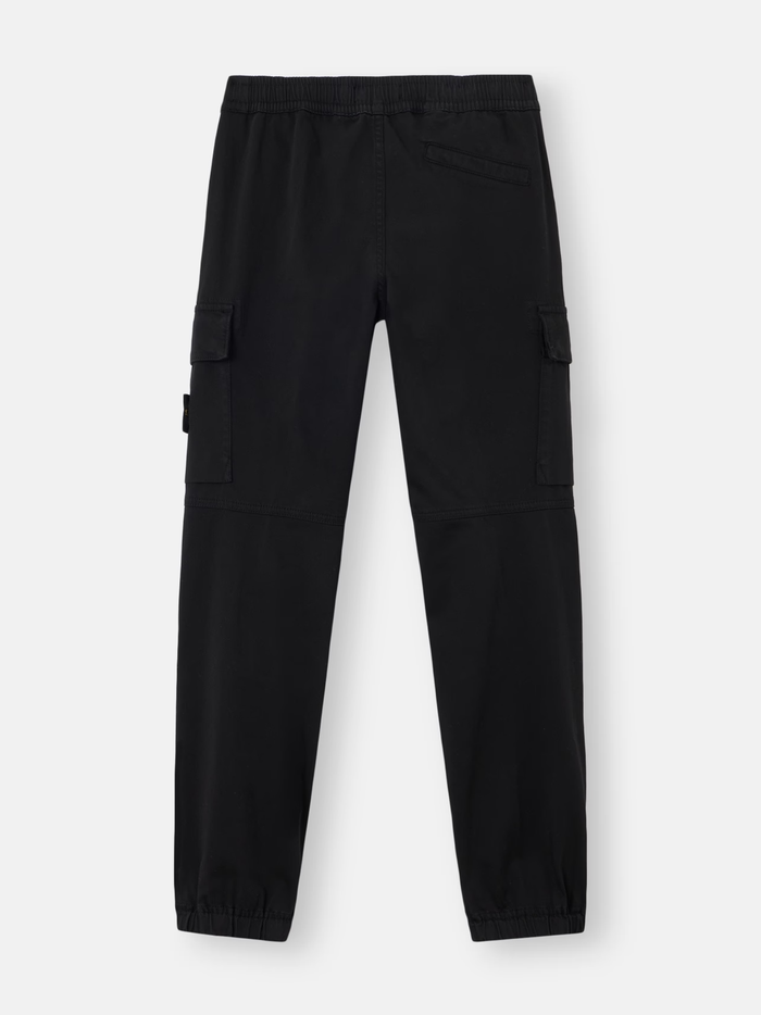 STONE ISLAND KIDS Boys Zip-Pocket Regular-Tapered-Fit Cargo Trousers Black