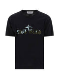 STONE ISLAND KIDS Logo Camo2 T-Shirt Black - MAISONDEFASHION.COM