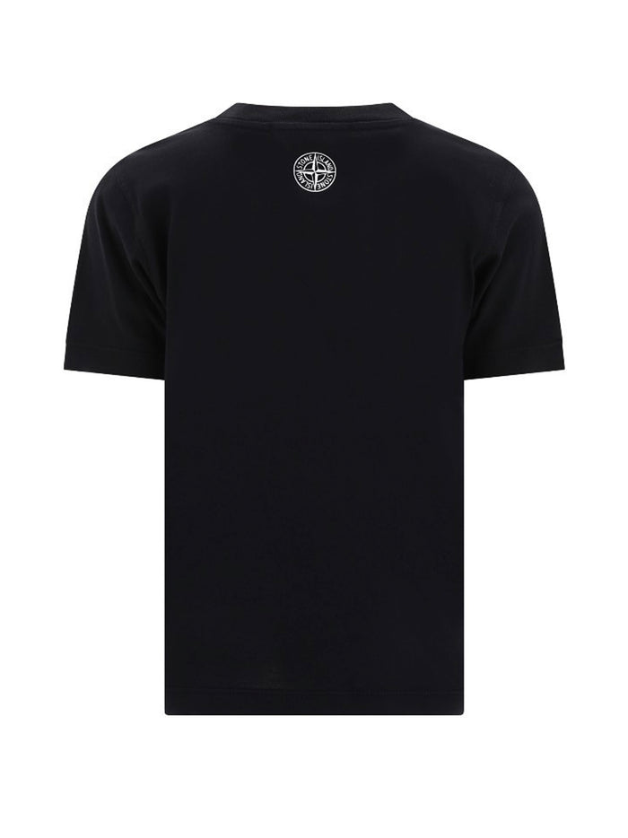 STONE ISLAND KIDS Logo Camo2 T-Shirt Black - MAISONDEFASHION.COM
