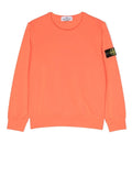 STONE ISLAND KIDS Compass Logo Patch Sweatshirt Orange - MAISONDEFASHION.COM