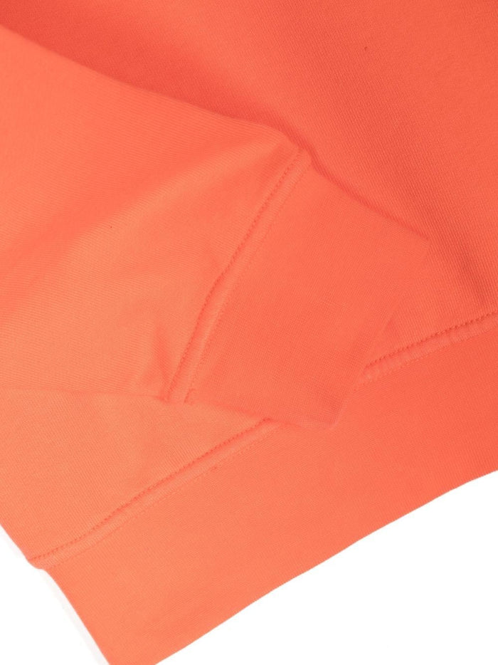 STONE ISLAND KIDS Compass Logo Patch Sweatshirt Orange - MAISONDEFASHION.COM