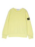 STONE ISLAND KIDS Compass Logo Patch Sweatshirt Yellow - MAISONDEFASHION.COM