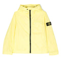 STONE ISLAND KIDS Compass Patch Hooded Jacket Yellow - MAISONDEFASHION.COM
