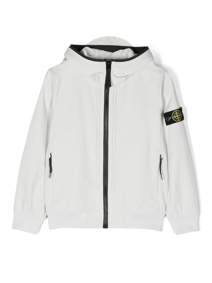 STONE ISLAND KIDS Lightweight Jacket Grey - MAISONDEFASHION.COM