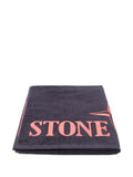 STONE ISLAND KIDS Logo Beach Towel Navy - MAISONDEFASHION.COM
