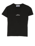 STONE ISLAND KIDS Logo Compass Graphic Print T-Shirt Black - MAISONDEFASHION.COM