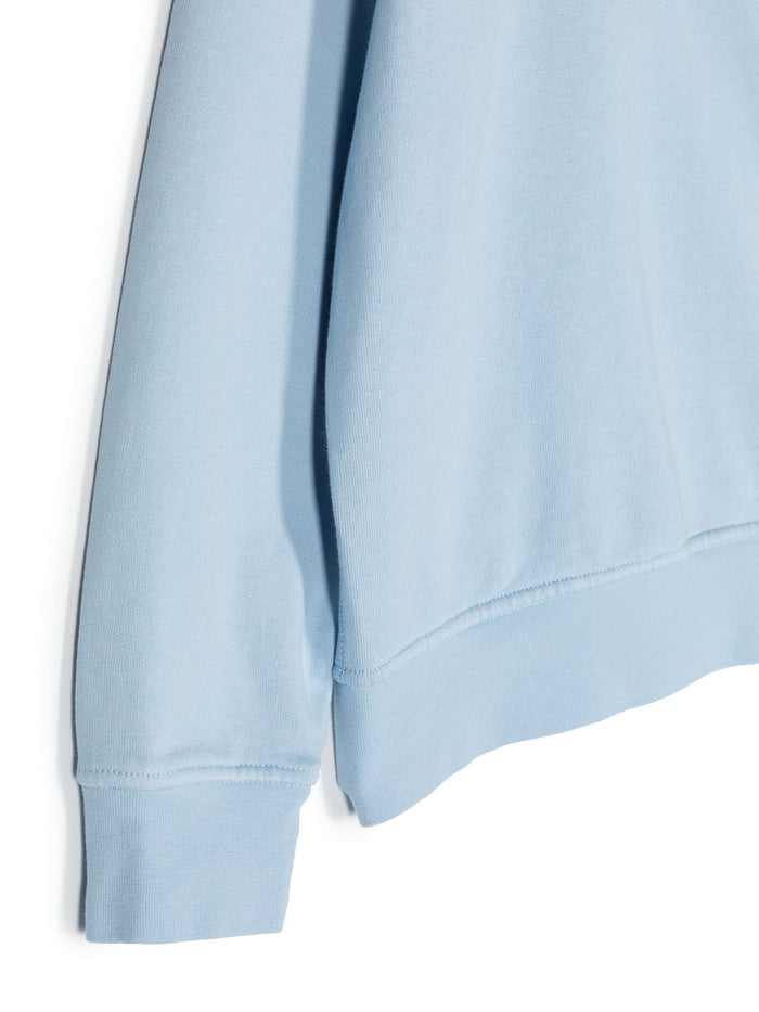 STONE ISLAND KIDS Logo Patch Compass Cotton Sweatshirt Light Blue - MAISONDEFASHION.COM