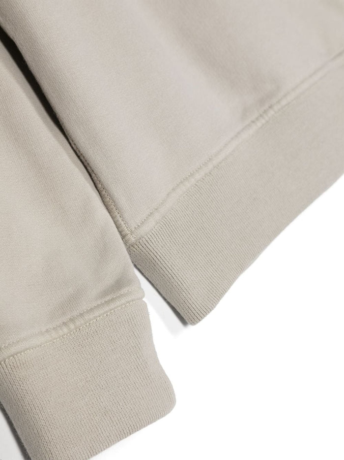 STONE ISLAND KIDS Logo Patch Compass Sweatshirt Taupe Grey - MAISONDEFASHION.COM