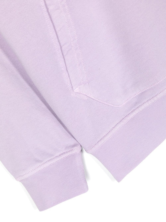 STONE ISLAND KIDS Logo Patch Hoodie Purple - MAISONDEFASHION.COM