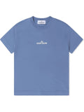 STONE ISLAND KIDS Logo-print cotton T-shirt Sky Blue - MAISONDEFASHION.COM