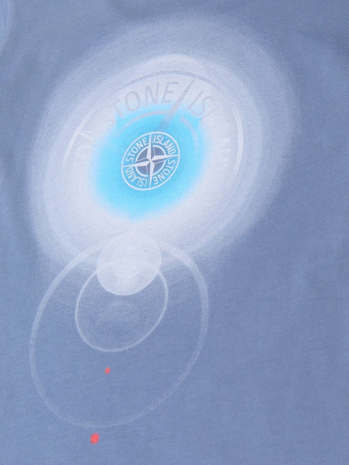 STONE ISLAND KIDS Logo-print cotton T-shirt Sky Blue - MAISONDEFASHION.COM