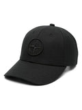 STONE ISLAND Logo Compass Patch Cap Black - MAISONDEFASHION.COM