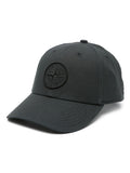 STONE ISLAND MEN Logo Compass Patch Cotton Cap Black - MAISONDEFASHION.COM
