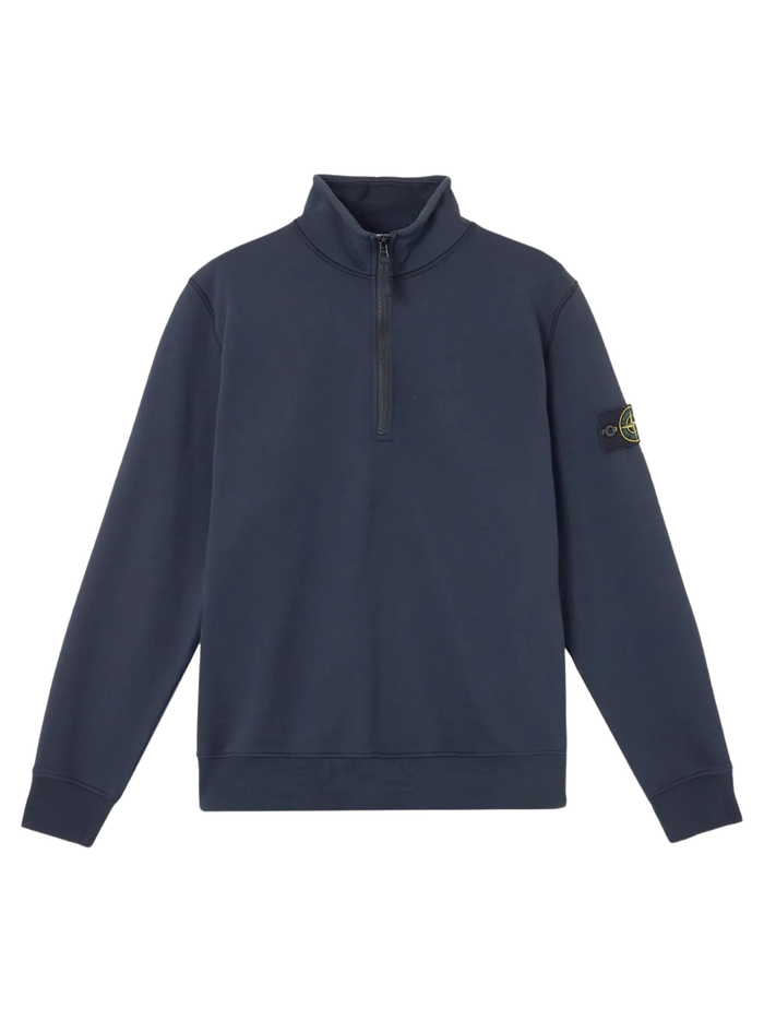 STONE ISLAND Logo-patch Half-zip Sweater Navy