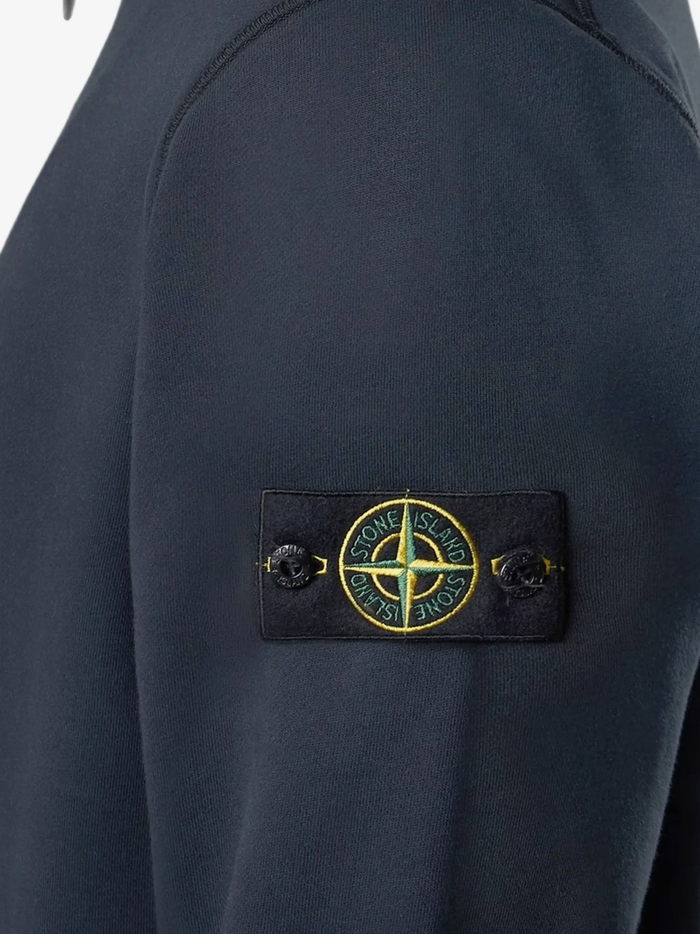 STONE ISLAND Logo-patch Half-zip Sweater Navy