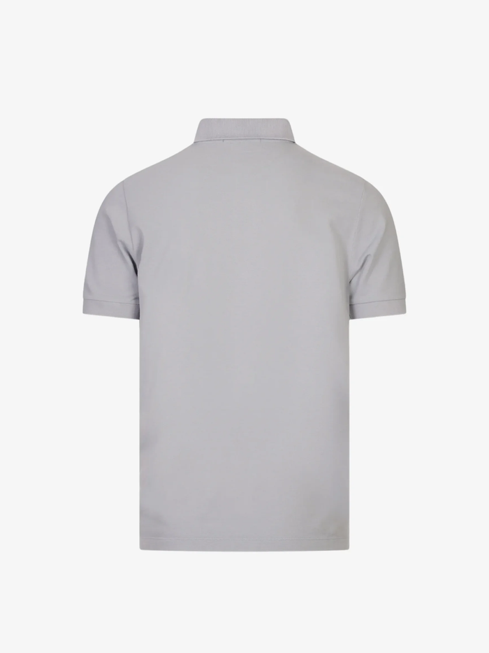 STONE ISLAND Logo-patch Polo Shirt Grey