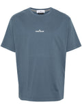STONE ISLAND MEN Logo Print Graphic T-Shirt Blue - MAISONDEFASHION.COM