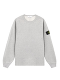 STONE ISLAND Mélange Fleece Oversized-fit Crewneck Sweatshirt Dust Grey - MAISONDEFASHION.COM