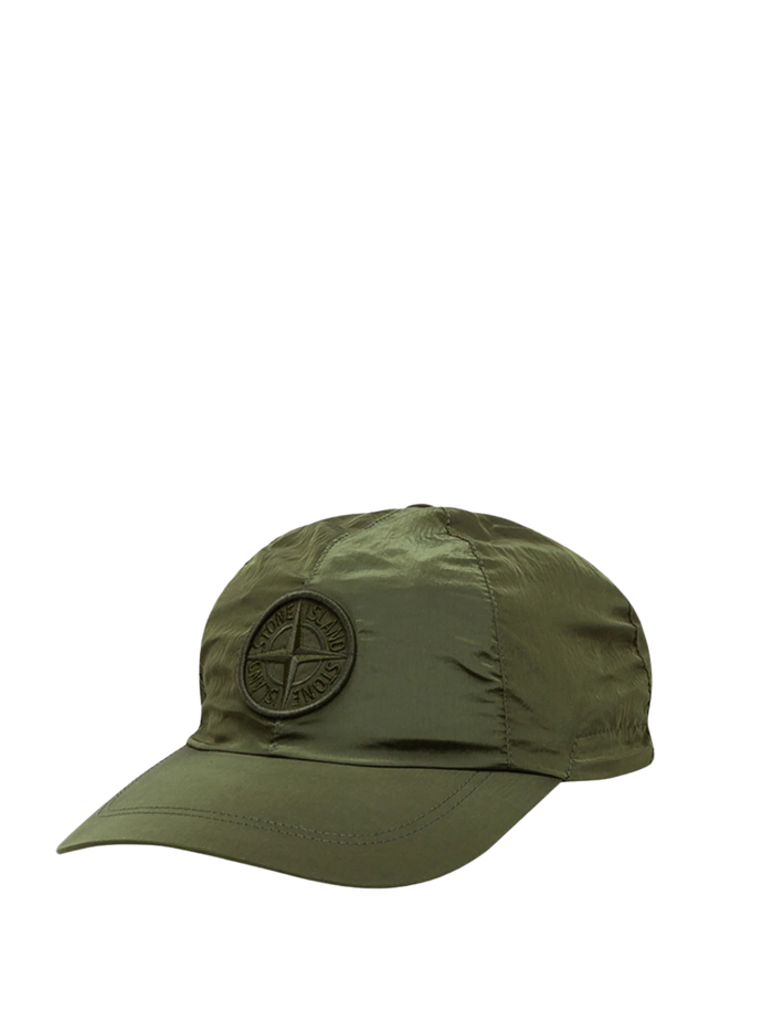 STONE ISLAND Nylon Metal Cap Olive Green - MAISONDEFASHION.COM
