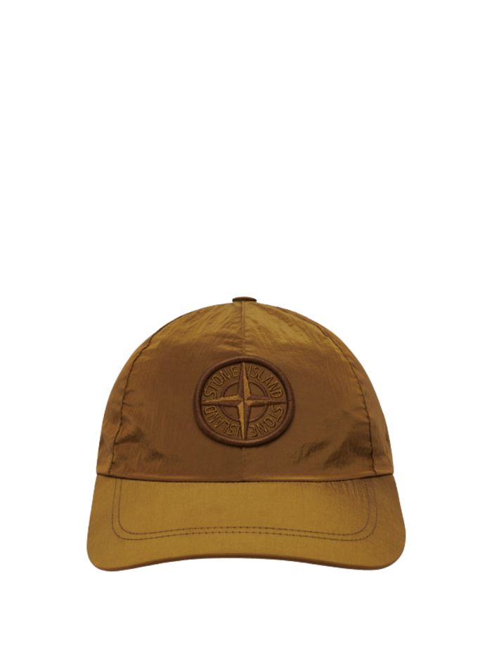 STONE ISLAND Nylon Metal Embroidered Logo Cap Brown - MAISONDEFASHION.COM