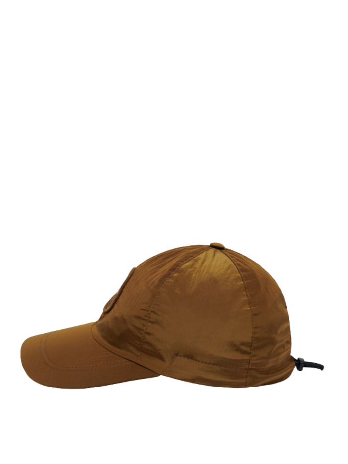 STONE ISLAND Nylon Metal Embroidered Logo Cap Brown - MAISONDEFASHION.COM