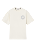 STONE ISLAND Outline Compass T-Shirt White - MAISONDEFASHION.COM