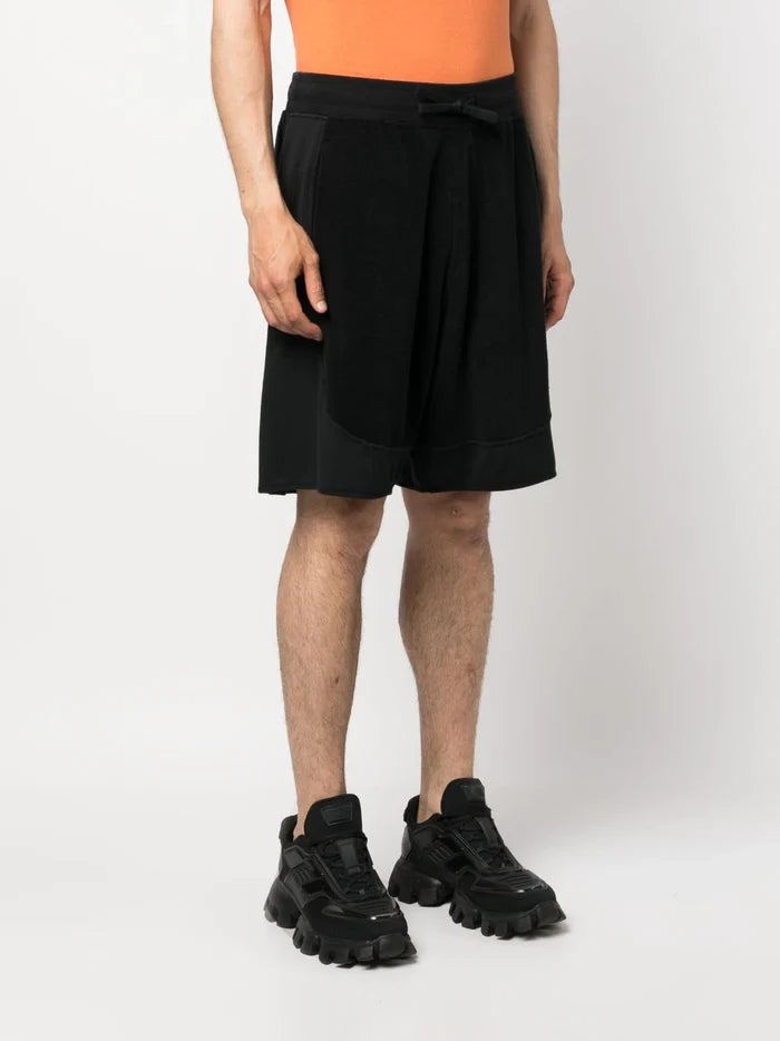 STONE ISLAND SHADOW PROJECT Fleece Shorts Black - MAISONDEFASHION.COM
