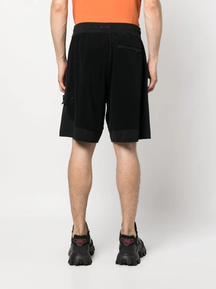 STONE ISLAND SHADOW PROJECT Fleece Shorts Black - MAISONDEFASHION.COM
