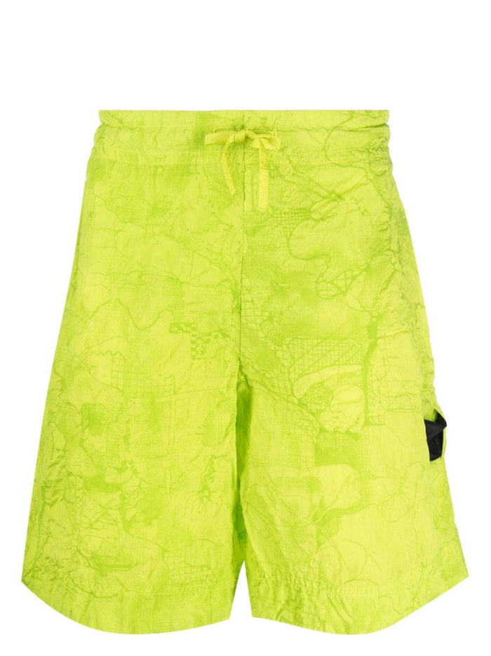 STONE ISLAND SHADOW PROJECT Nylon Metal Waffle Swim Shorts Neon Yellow - MAISONDEFASHION.COM