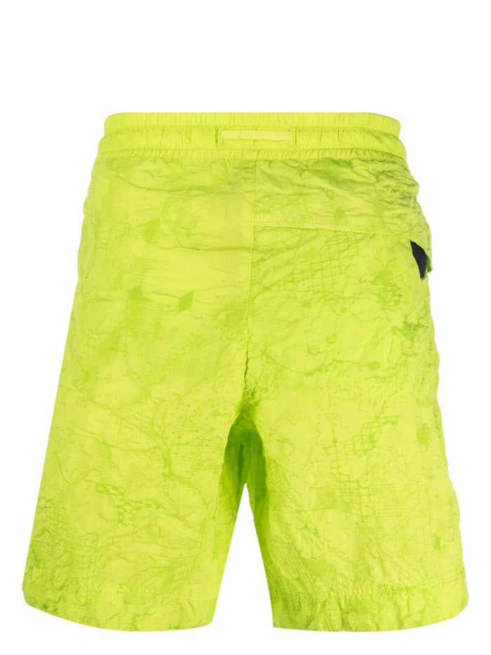 STONE ISLAND SHADOW PROJECT Nylon Metal Waffle Swim Shorts Neon Yellow - MAISONDEFASHION.COM