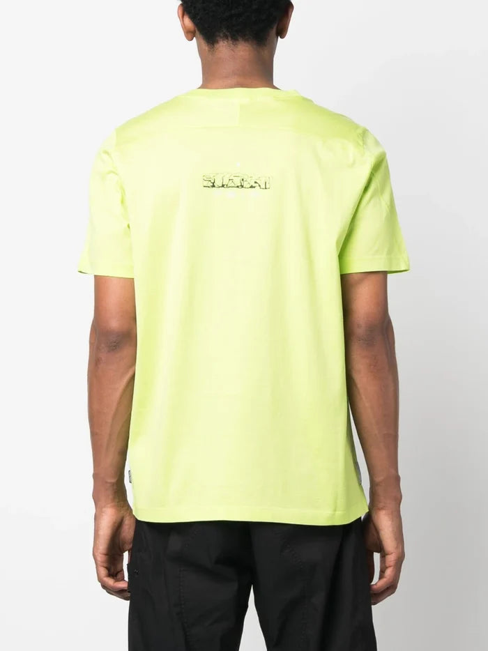 STONE ISLAND SHADOW PROJECT SS Cotton T-shirt Fluo Yellow - MAISONDEFASHION.COM