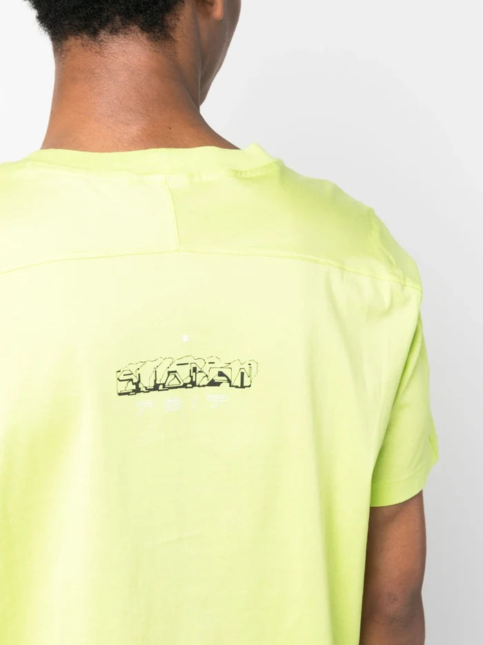 STONE ISLAND SHADOW PROJECT SS Cotton T-shirt Fluo Yellow - MAISONDEFASHION.COM