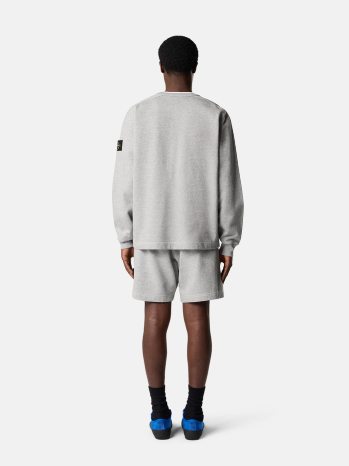 STONE ISLAND Tape Belt Jogger Shorts Dust Grey Melange - MAISONDEFASHION.COM
