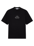 STONE ISLAND Text Logo T-Shirt Black - MAISONDEFASHION.COM