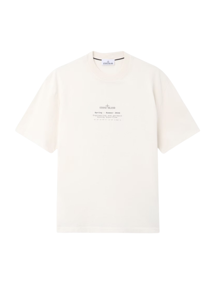 STONE ISLAND Text Logo T-Shirt White - MAISONDEFASHION.COM