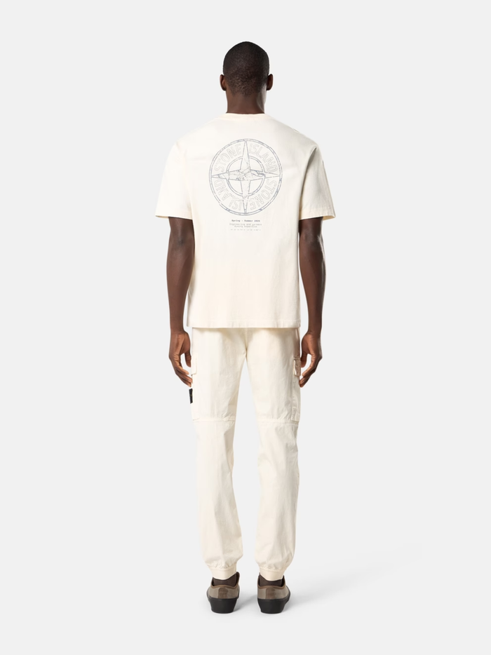STONE ISLAND Text Logo T-Shirt White - MAISONDEFASHION.COM