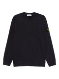 STONE ISLAND Vanisé Cotton Crewneck Sweatshirt Dark Blue - MAISONDEFASHION.COM